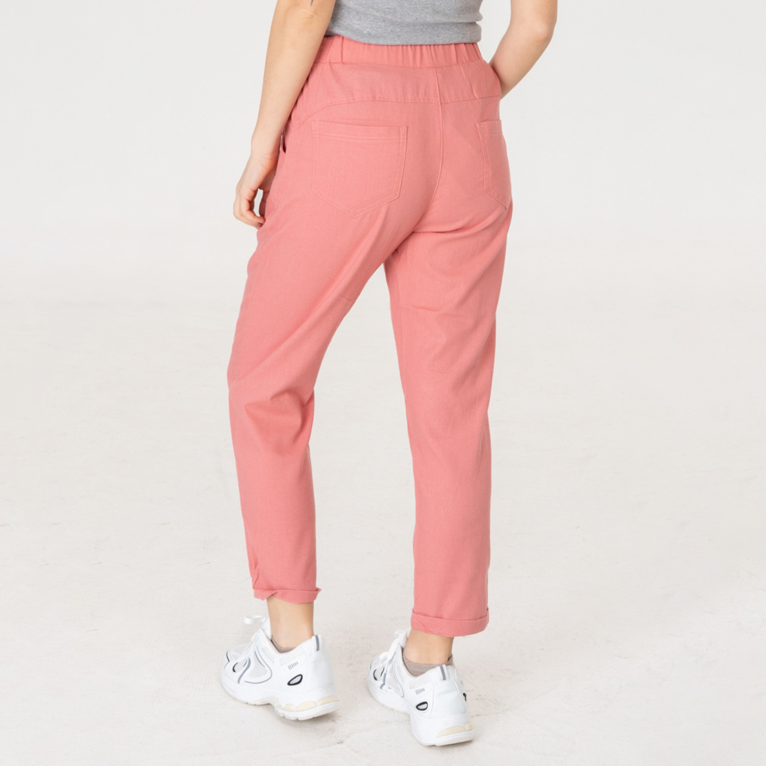 Ленен панталон - 160 Праскова