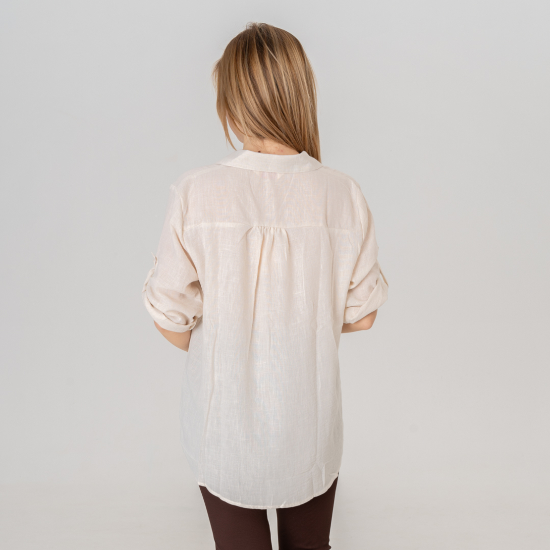 Ленена риза - 165 Кремава