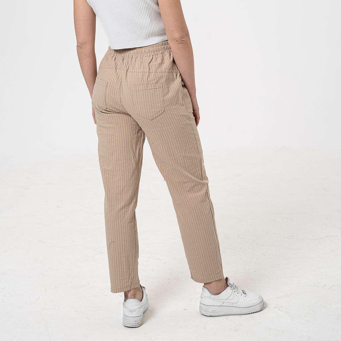 Памучен панталон - 26402 Бежов