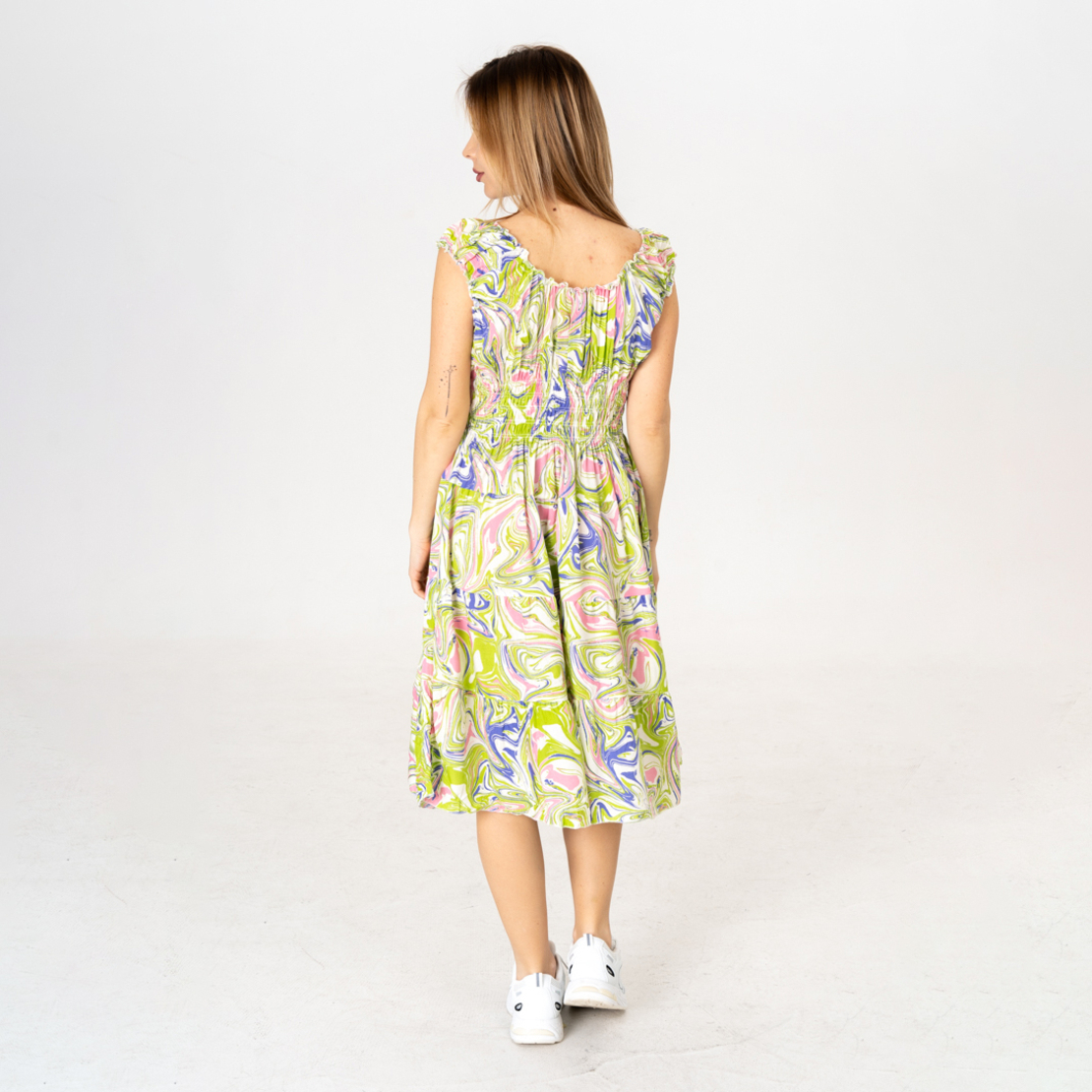 Дълга рокля - 9852 Зелена