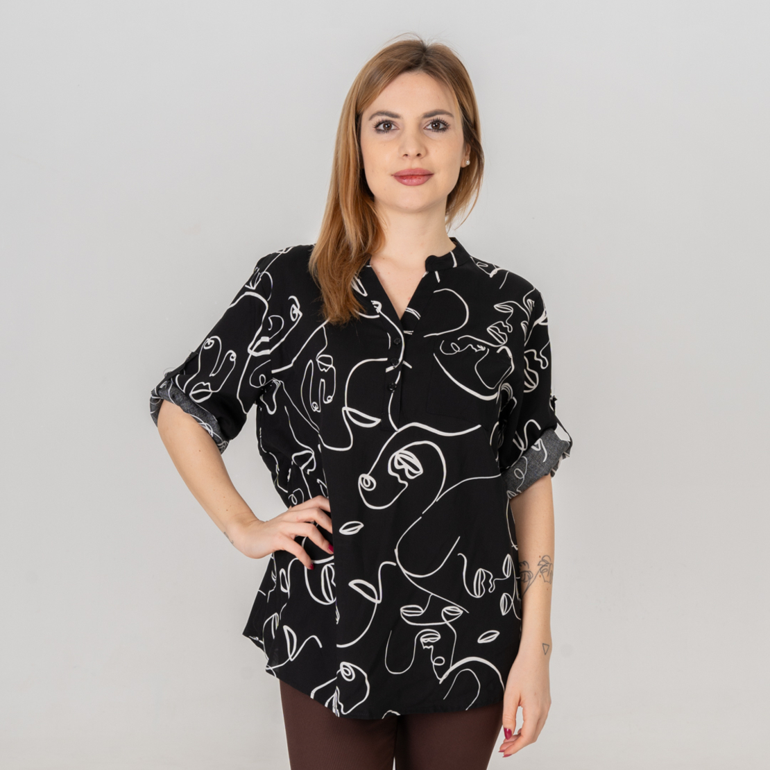 Памучна Риза - 202 Черна