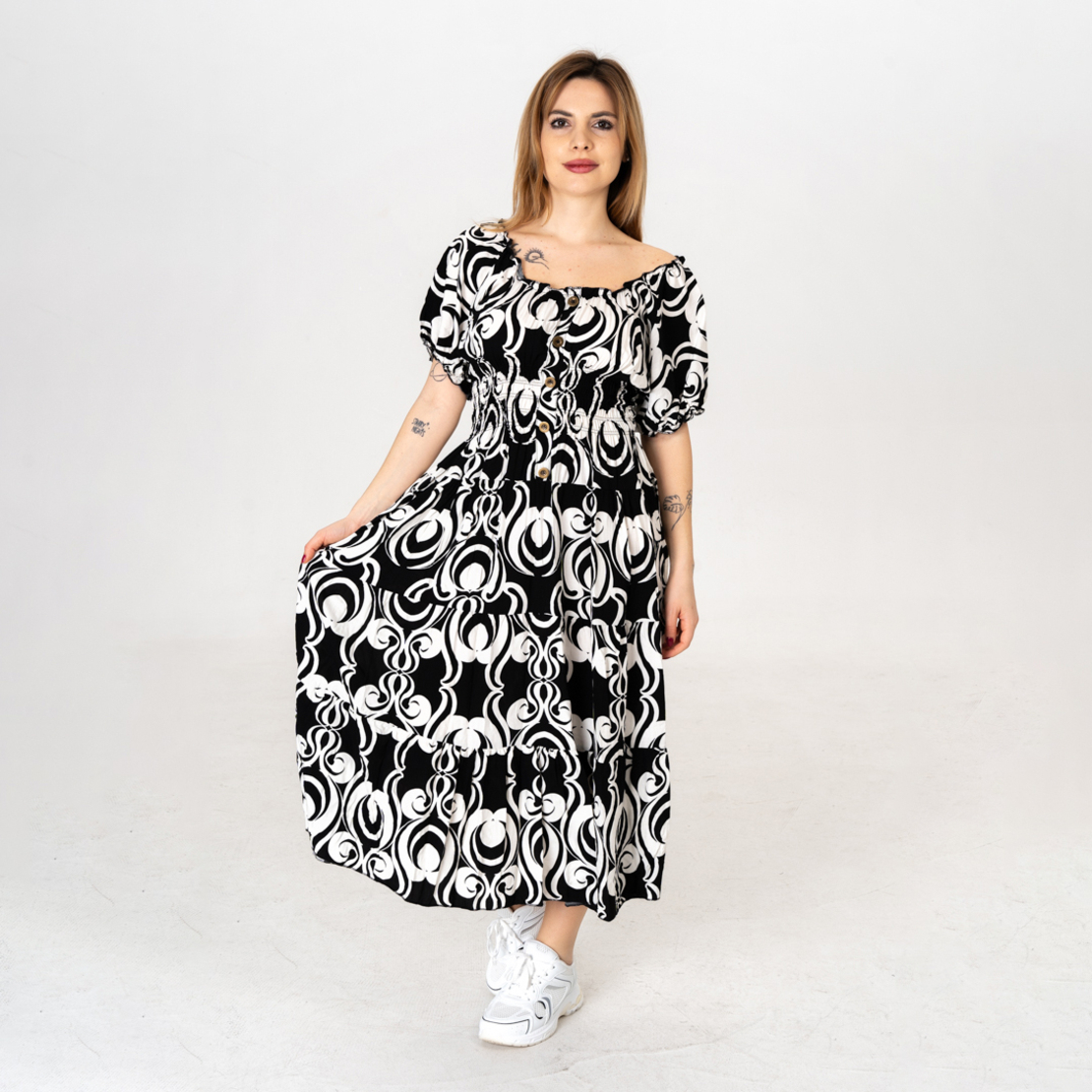 Дълга рокля - 9850 Черна