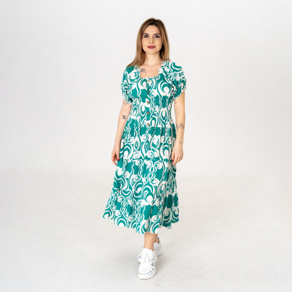 Дълга рокля - 9850 Зелена