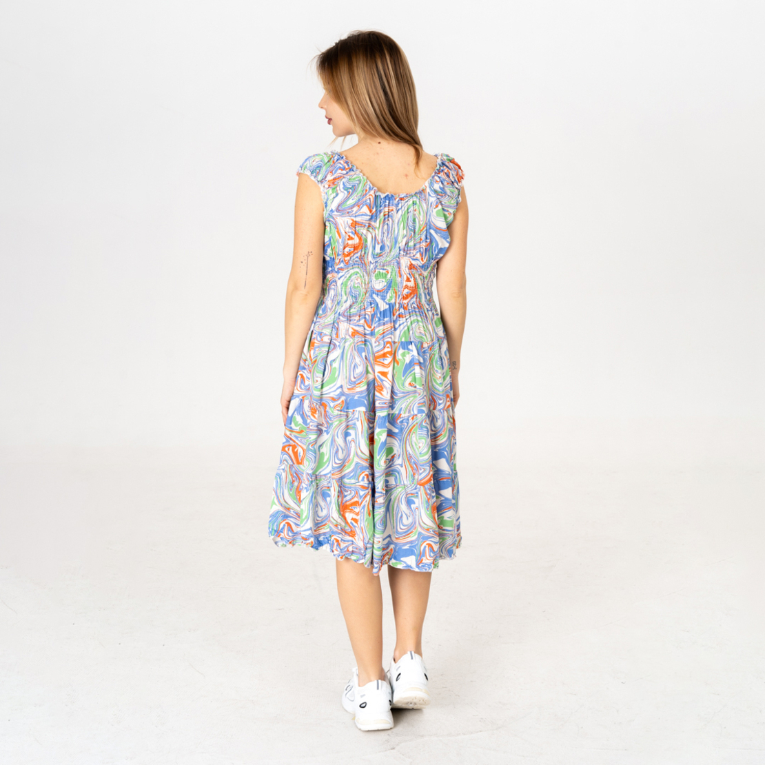 Дълга рокля - 9852 Синя