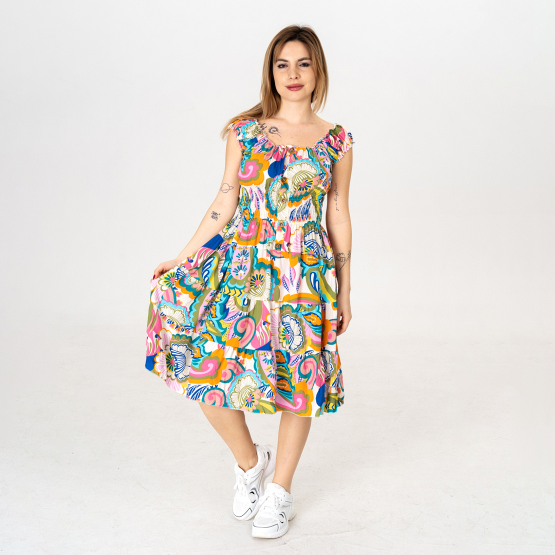 Дълга рокля - 9819 Розова