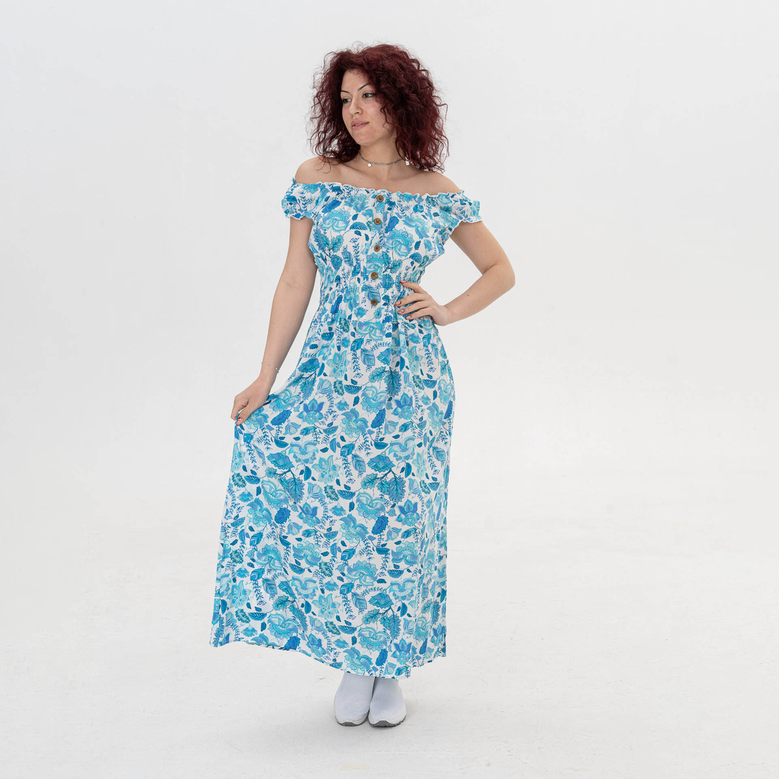 Дълга рокля - 950 Синя