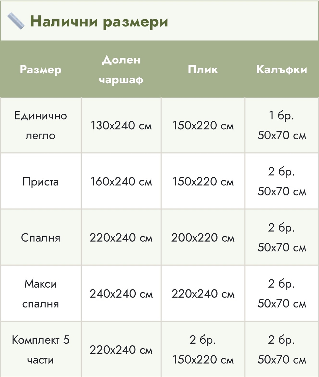 Спален комплект 100% памук Авокадо