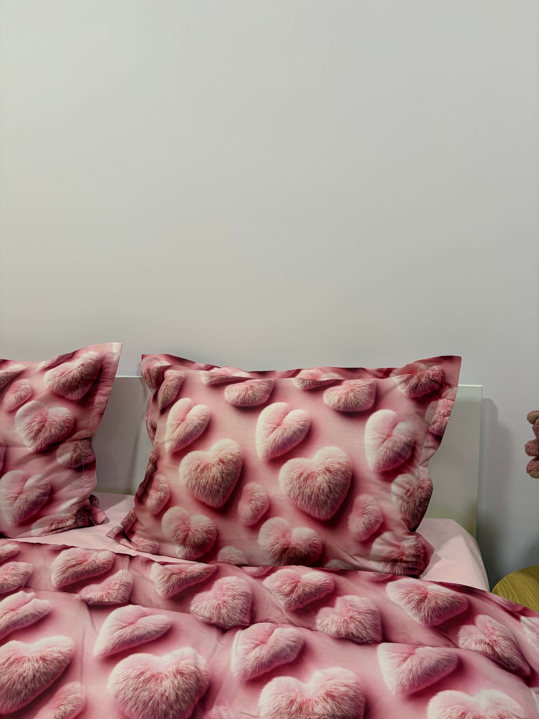 Спален комплект „Пухкави сърца“ – 5D ефект