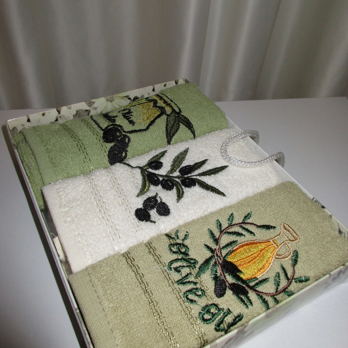 Комплект памучни кърпи Olive – 3 бр 30×50