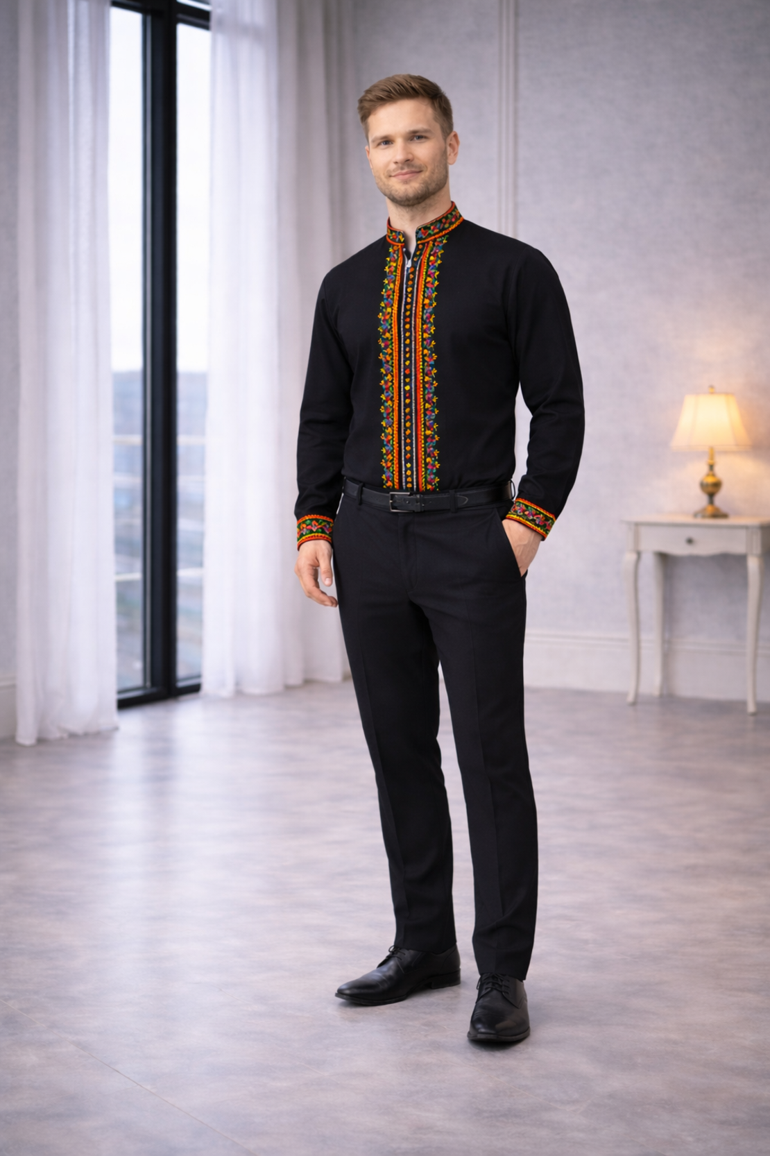 Мъжка риза „КАЛОЯН“ към Рокля „КАЛИНА“