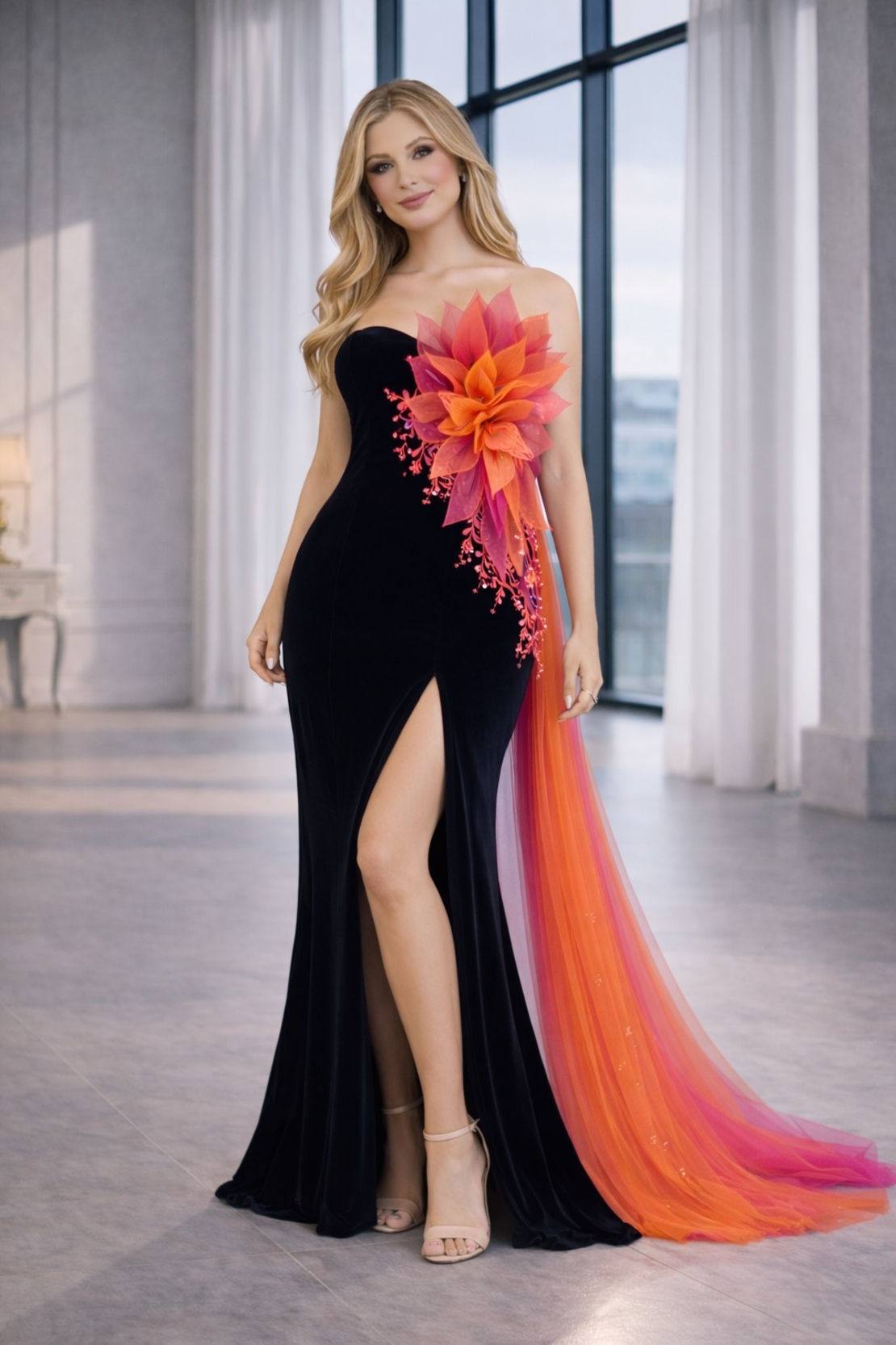 Рокля Aqua Bloom Luxe