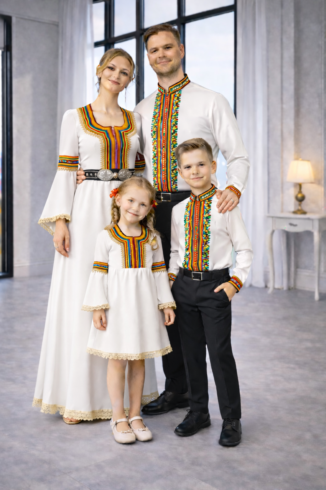 Мъжка риза „КАЛОЯН“ към Рокля „КАЛИНА“