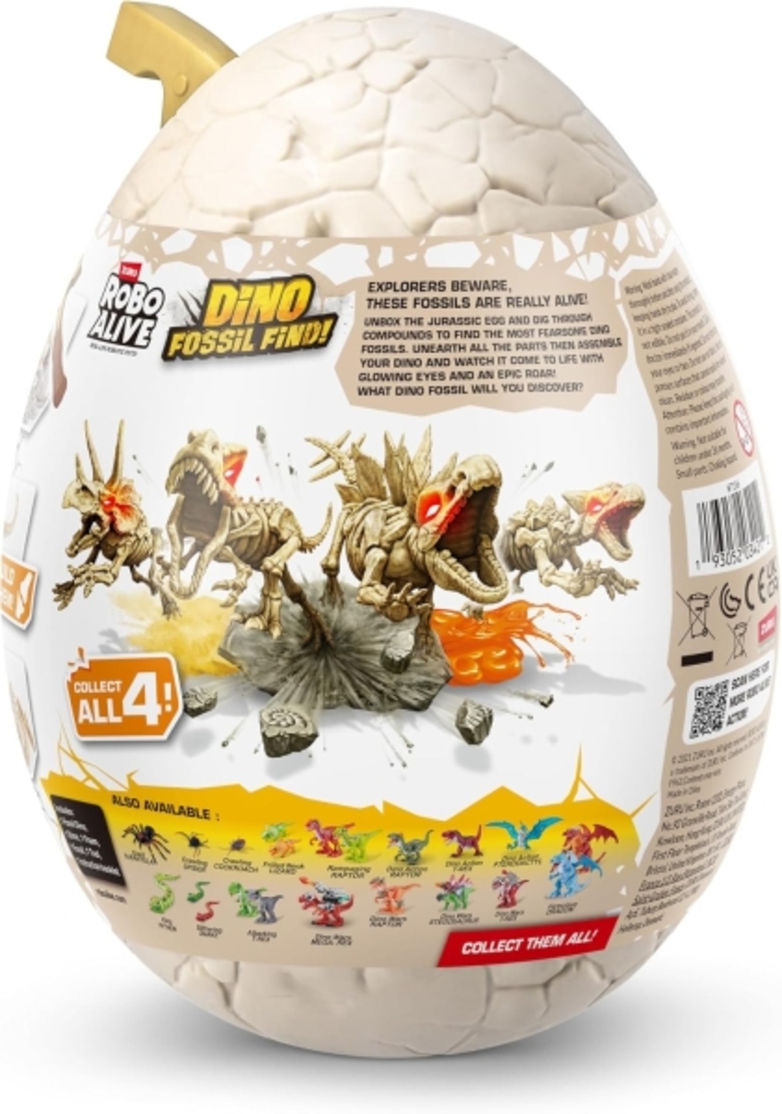 Яйце Dino Fossil Mini Robo Alive Series 1 (4 дизайна) /6/12