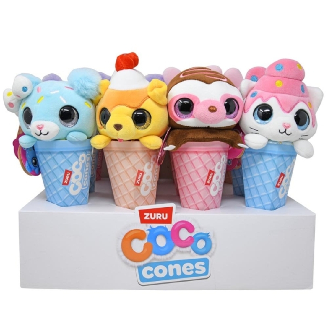 Плюшена играчка Coco Cones Sweet Series 1 в конус - 6 дизайна, размер 15 см