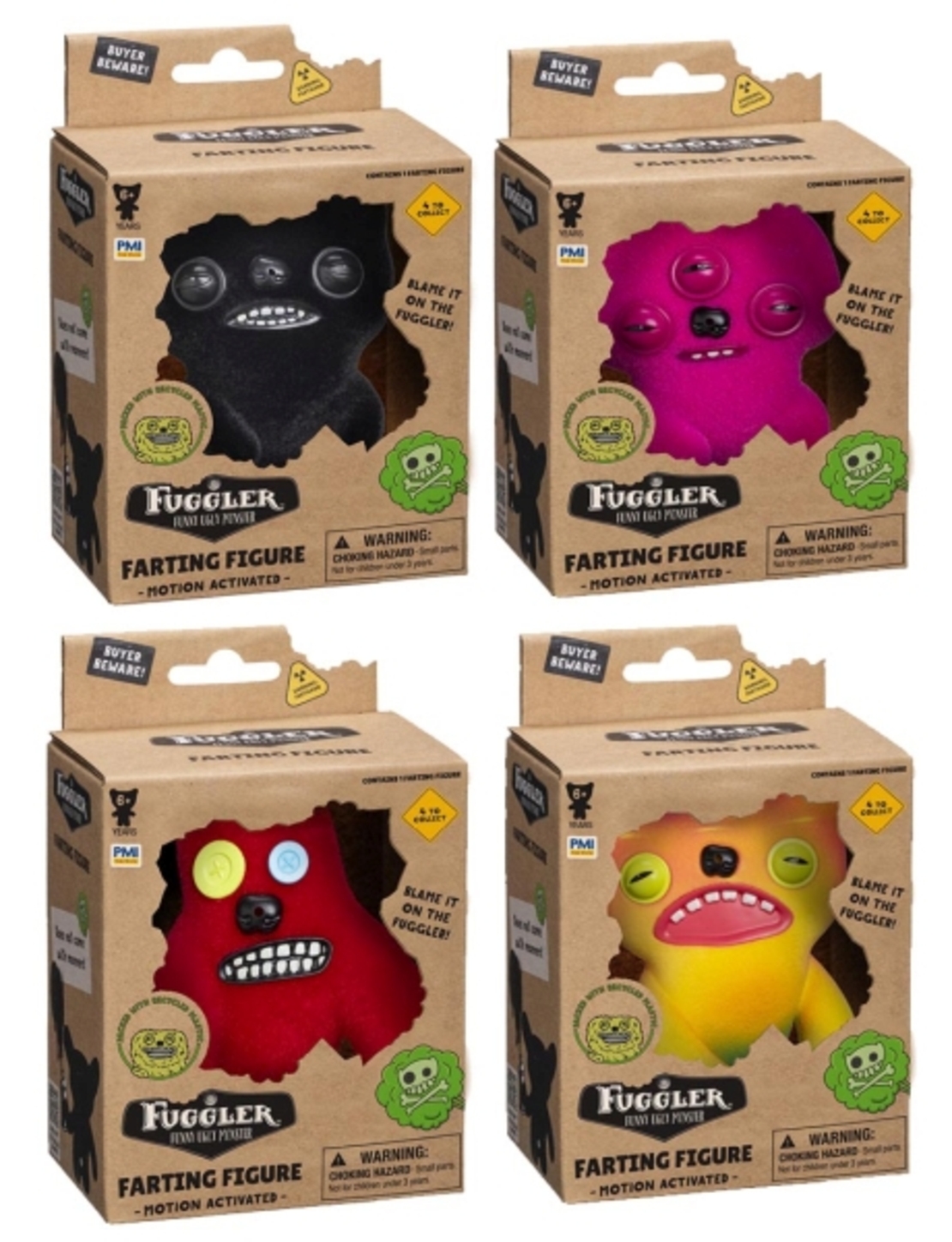 Зъбато шантаво зверче Fuggler - Farting серия в кутия с прозорче