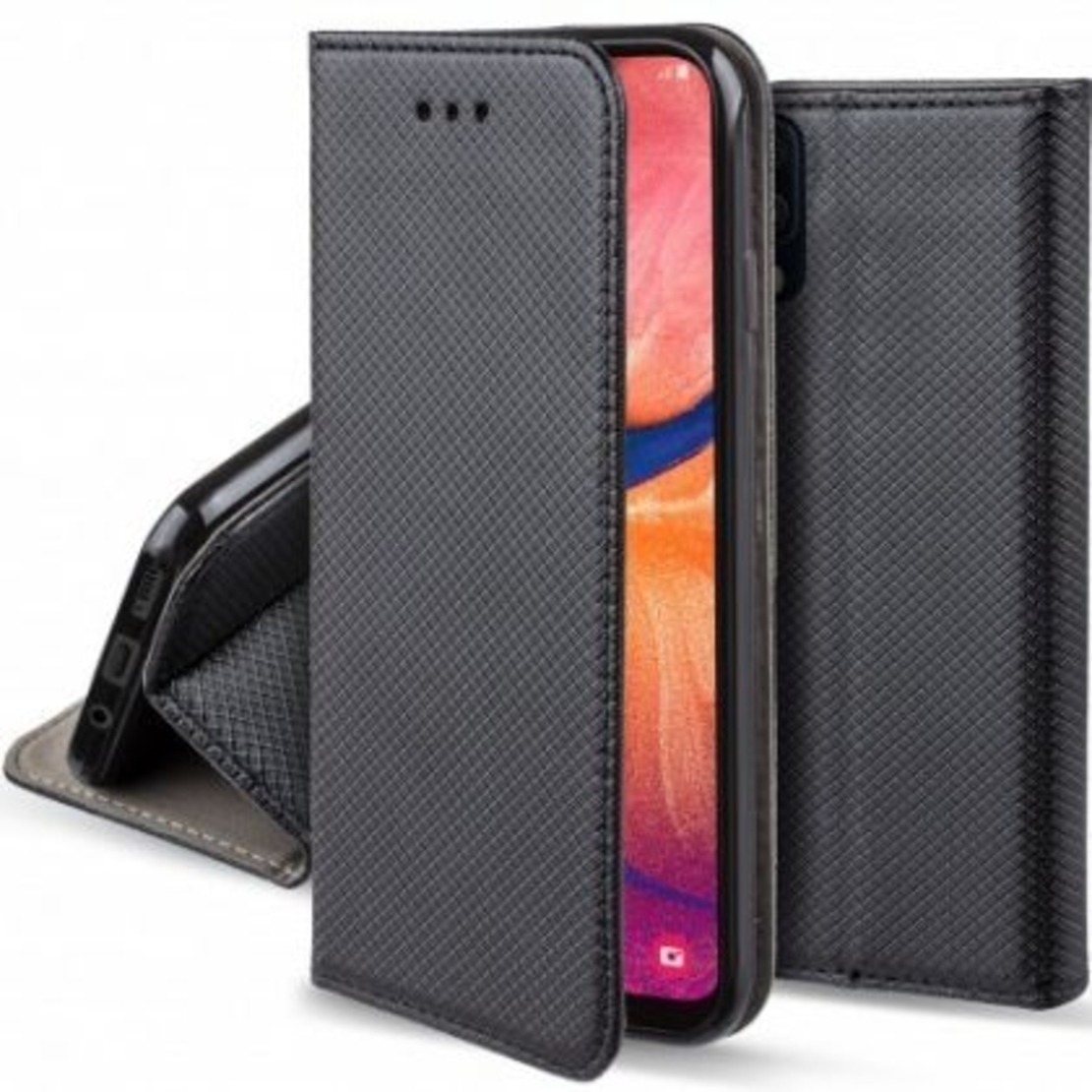 Кожен калъф Flip Book Smart за Samsung А505 Galaxy А50, Черен