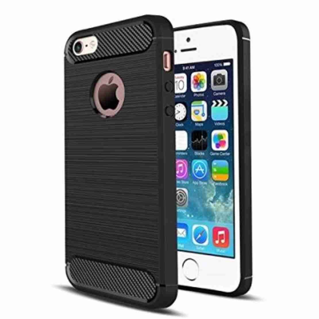 Anti Shock гръб Carbon за IPhone 5/5S/SE, Черен