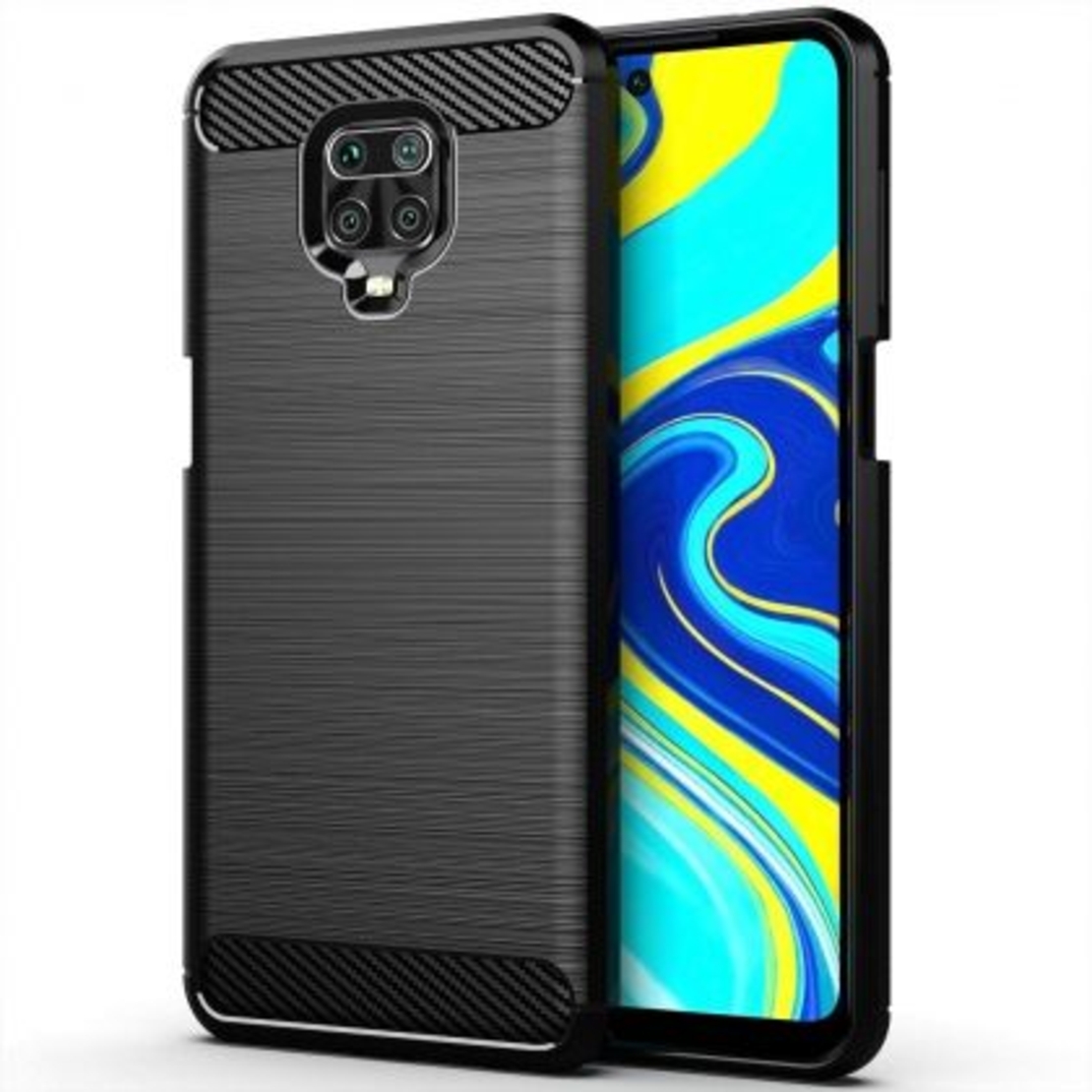 Anti Shock гръб Carbon за Xiaomi Redmi Note 9S/Note 9 Pro/Note 9 Pro MAX, Черен