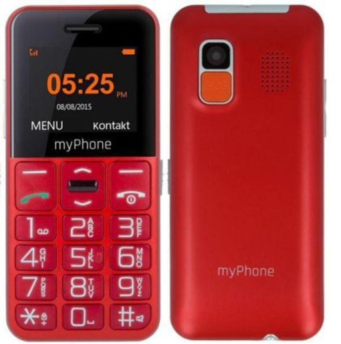 Мобилен телефон MyPhone Halo Easy, Червен