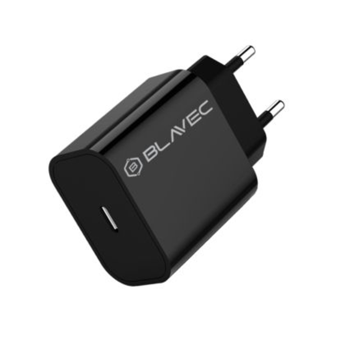 Зарядно адаптер Blavec, BC1, Type C, PD 25W (TCBC1-CW25), Бързо зареждане, Черно
