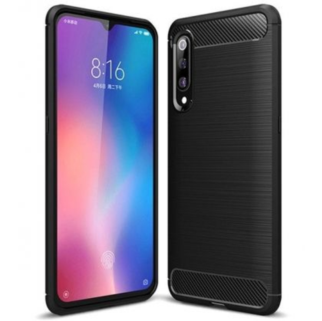 Anti Shock гръб Carbon за Xiaomi MI 9, Черен