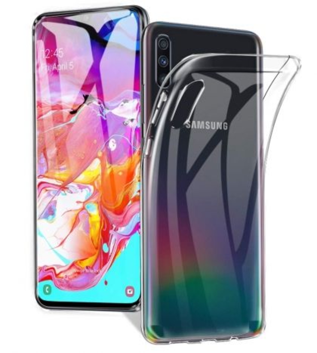 Ултра тънък силиконов гръб за Samsung A705 Galaxy A70, Прозрачен
