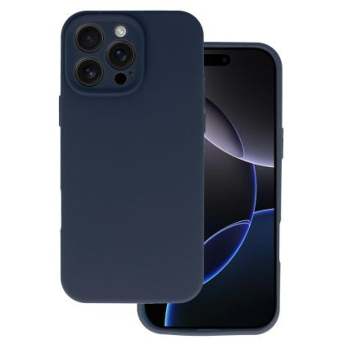 Кейс Silicone Lite за IPhone 16 Pro Max, Тъмно син