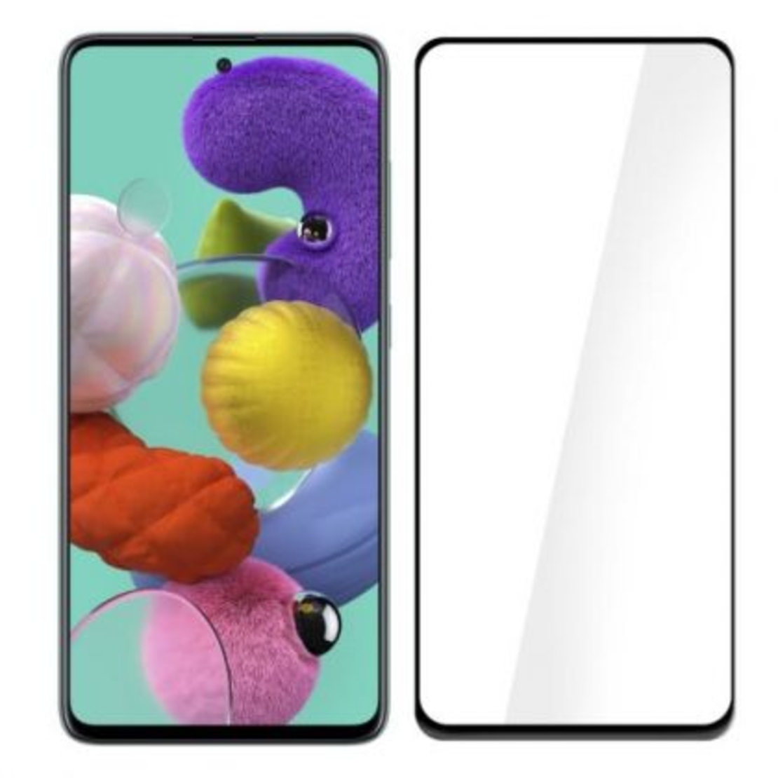 6D Стъклен протектор, за Samsung A716 Galaxy A71 5G, Full Glue Cover, Черен