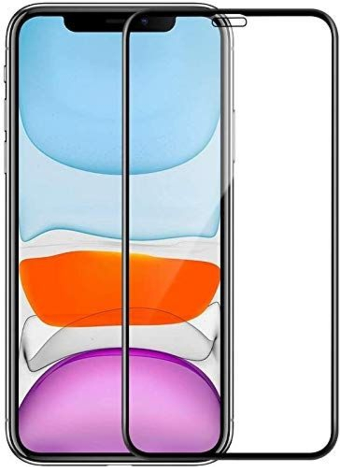 5D Стъклен протектор, Premium Class Full Glue Cover, за IPhone 11 Pro MAX , Черен