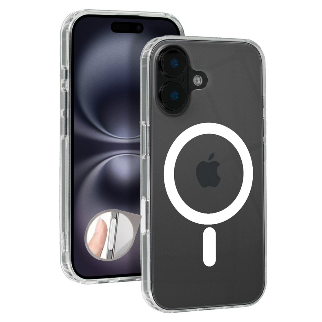 Кейс Magsafe Clear за IPhone 16, Прозрачен