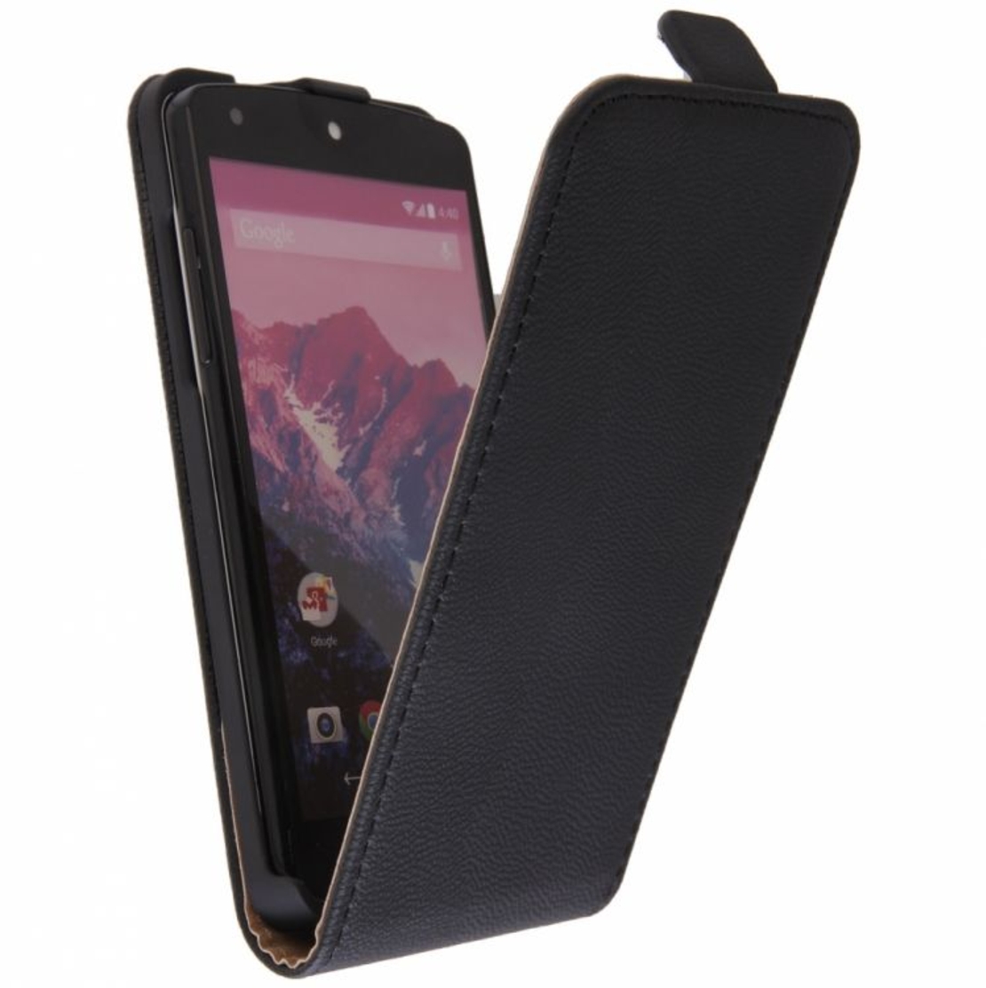 Кожен Flip калъф за LGNexus 5 С БЕЗПЛАТЕН ПРОТЕКТОР ЗА ДИСПЛЕЙ