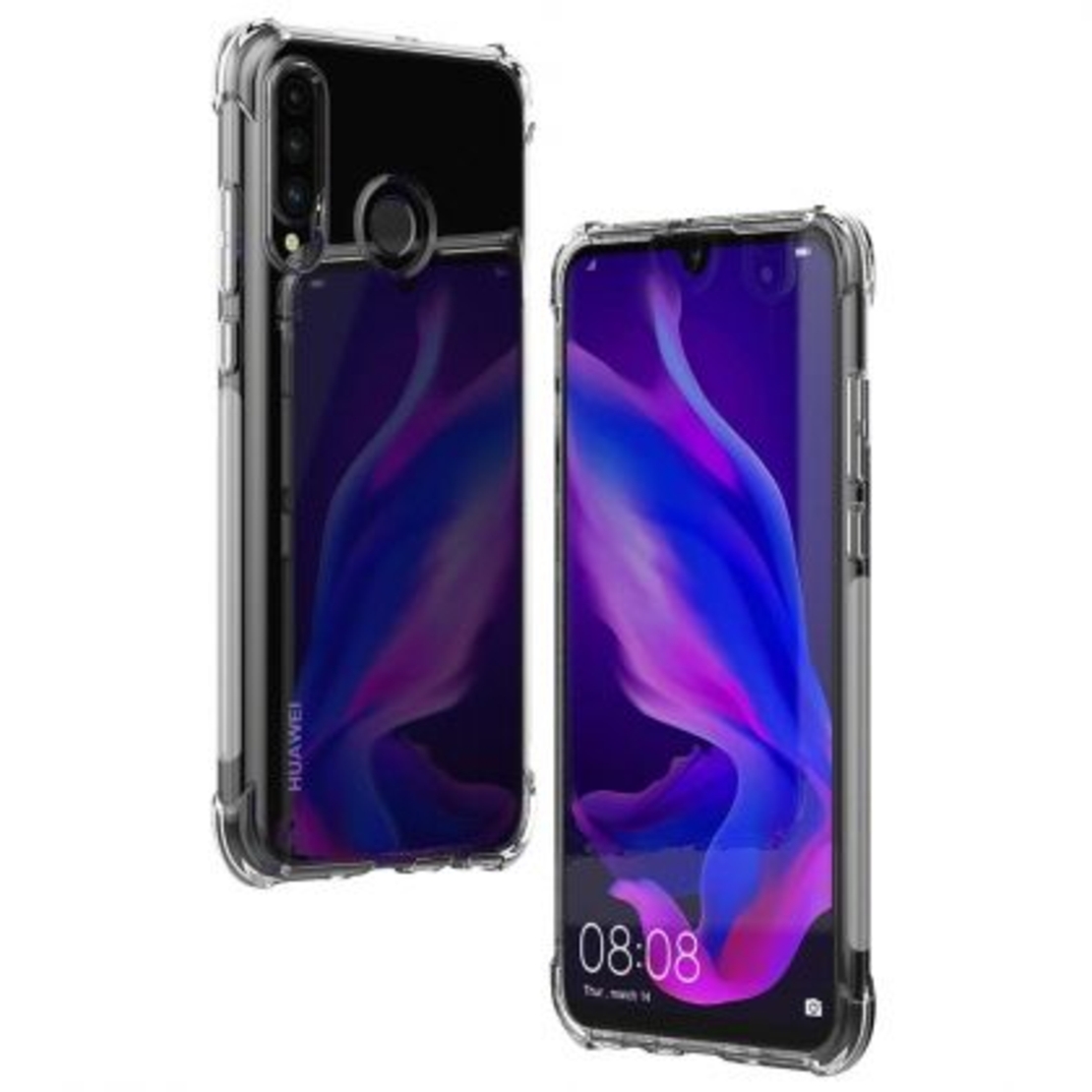 Anti Shock силиконов гръб за Huawei P30 Lite, Прозрачен