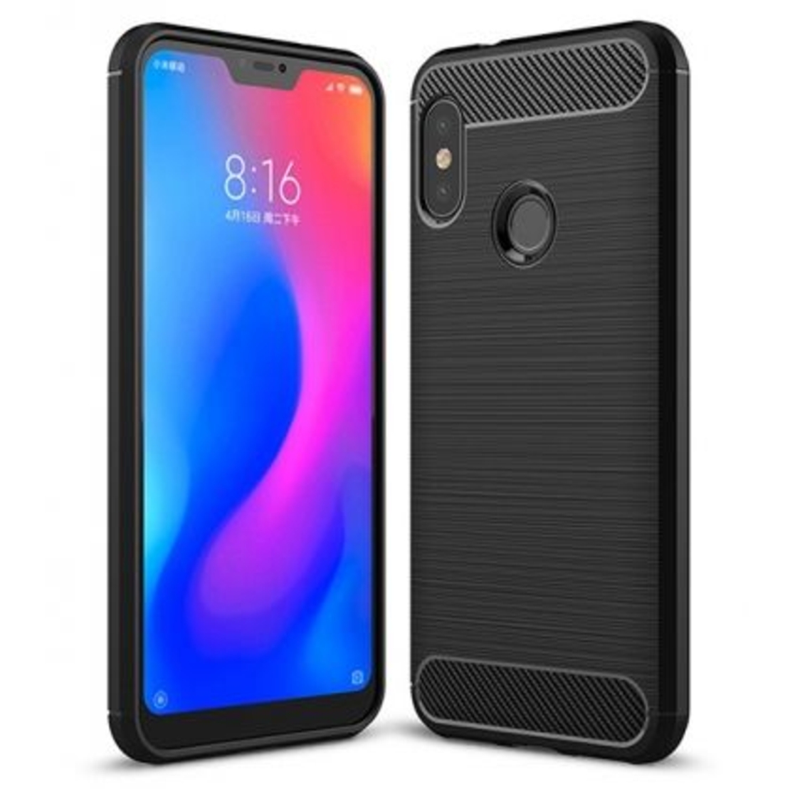 Anti Shock гръб Carbon за Xiaomi MI A2 Lite/Redmi 6 Pro, Черен