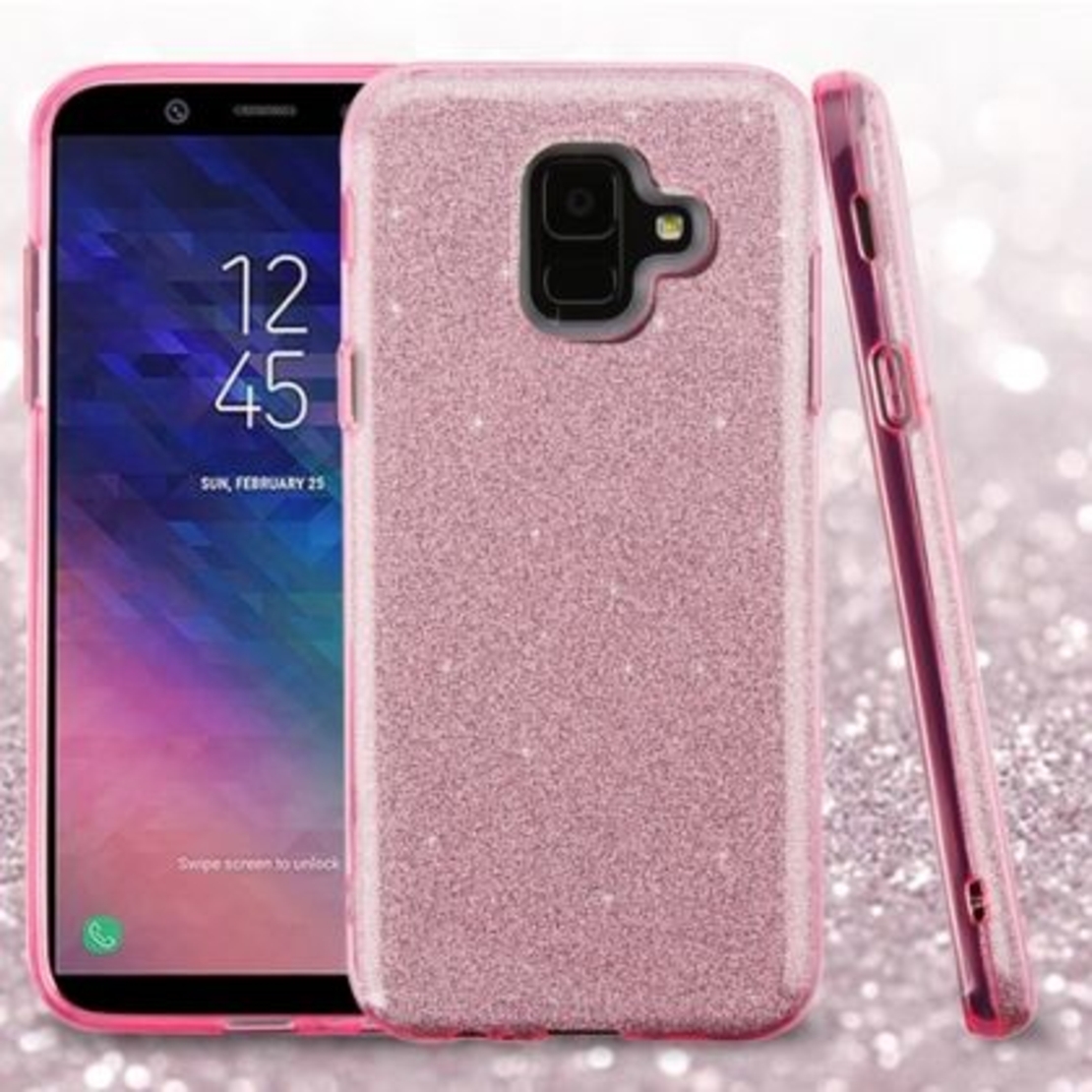 Силиконов гръб Emily Shining за Samsung J600 Galaxy J6 2018, Розов