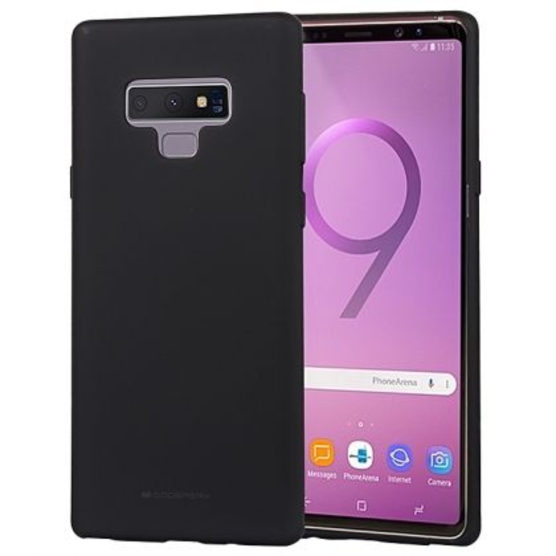 Луксозен гръб Mercury Goospery Soft Feeling за Samsung N960 Galaxy Note 9, Черен