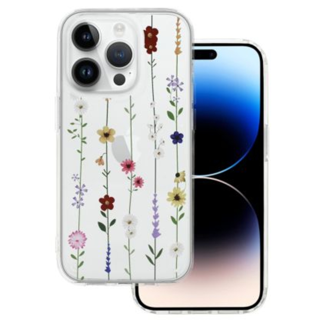 Кейс Tel Protect Flower, за IPhone 11 Pro, Защита около камерата, Прозрачен с маргаритки