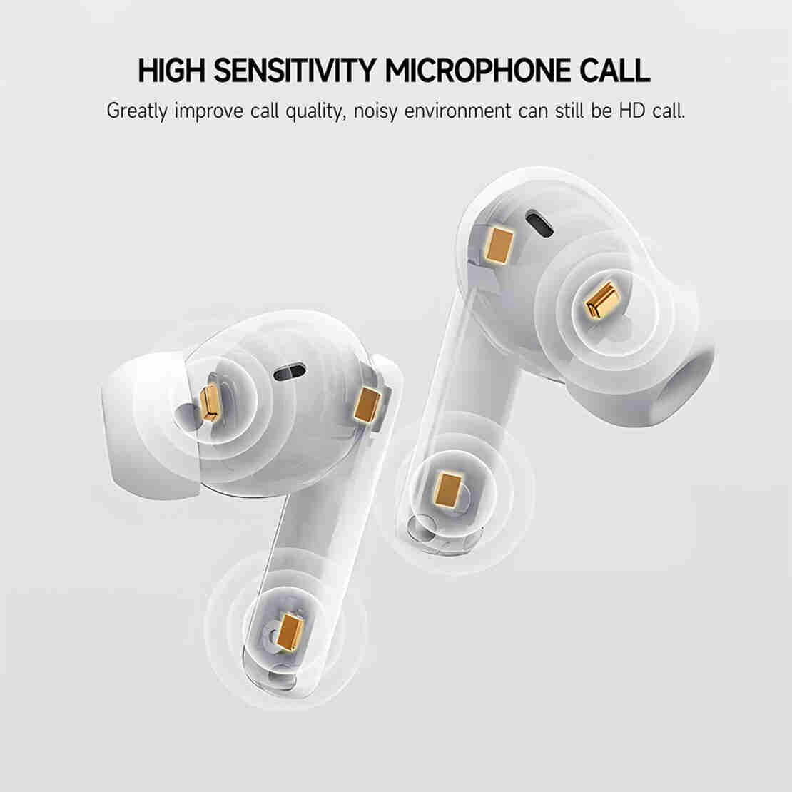 Безжични слушалки Blavec Bluetooth TWS Earphones BW-01 Pure, Бели
