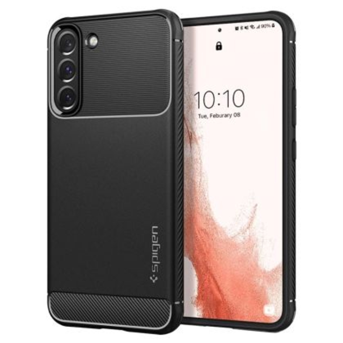 Кейс Spigen, Rugged Armor, за Samsung Galaxy S22 (ACS03986), Черен Matt