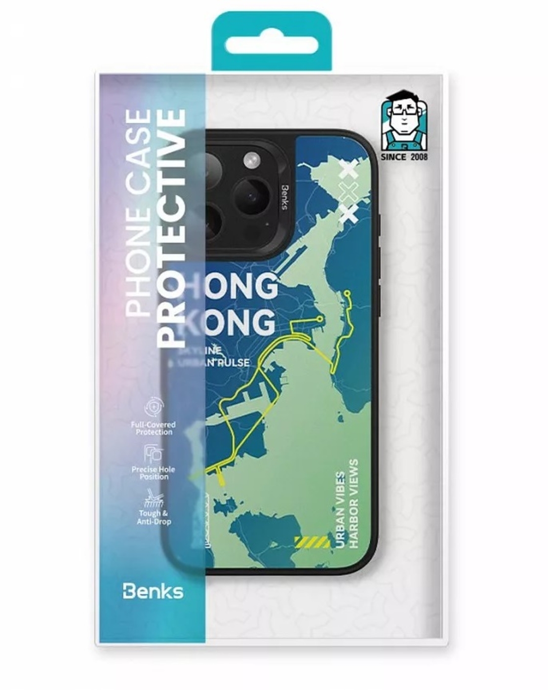 Кейс Magsafe Magnetic City Hong Kong за IPhone 16 Pro-Benks