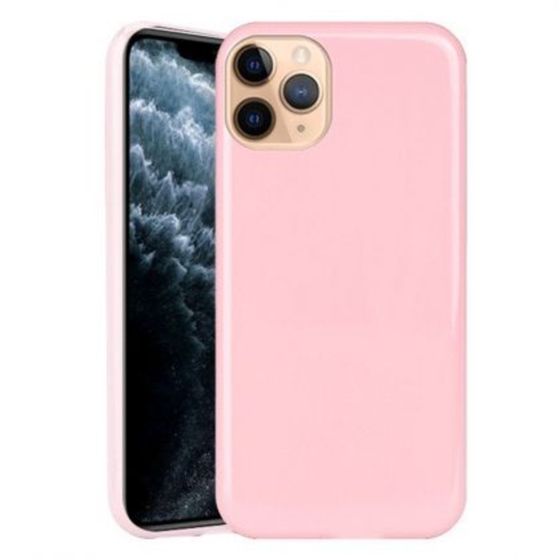 Силиконов кейс Jelly за IPhone 12/12 Pro, Бледо розов