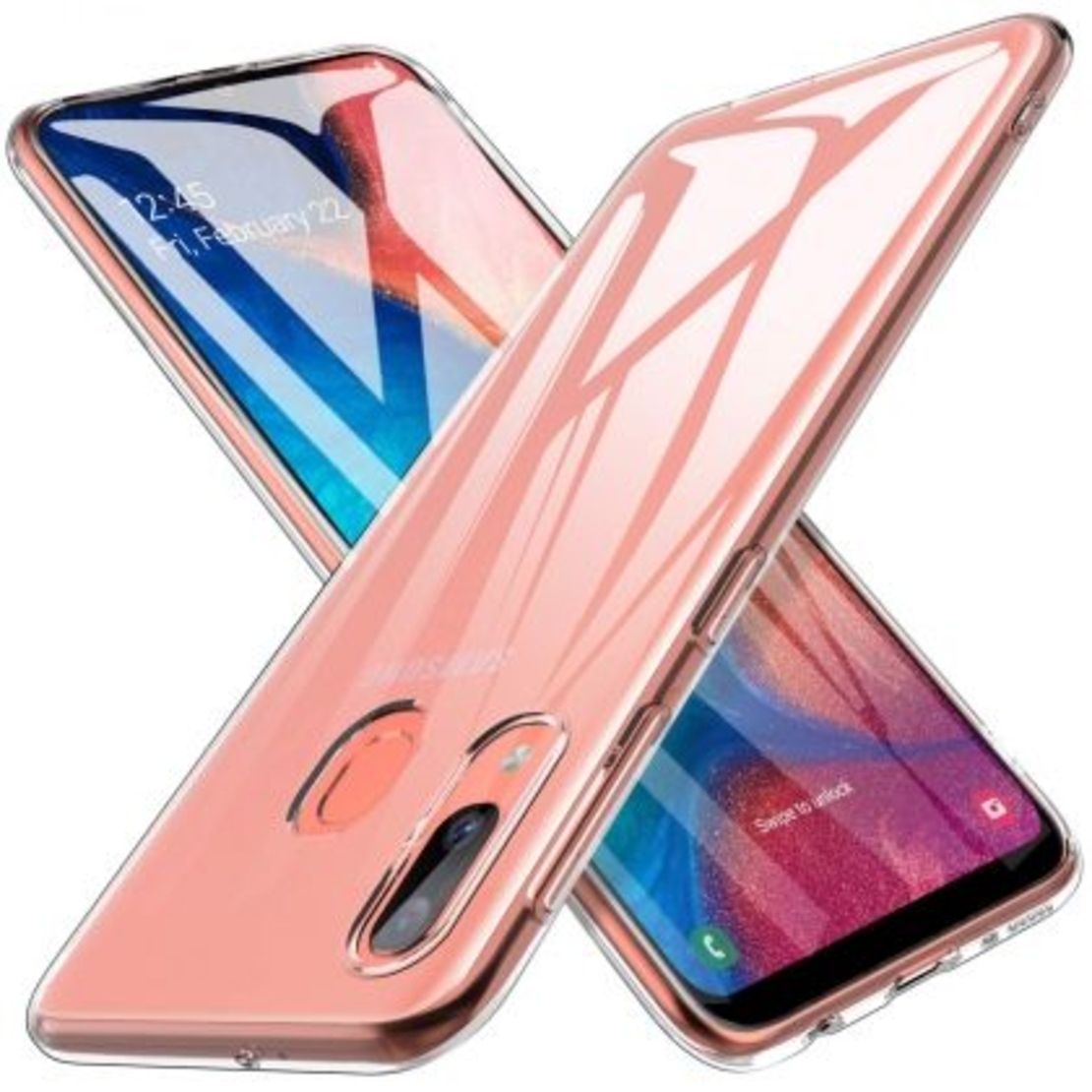Ултра тънък силиконов гръб за Samsung A202 Galaxy A20e,Прозрачен