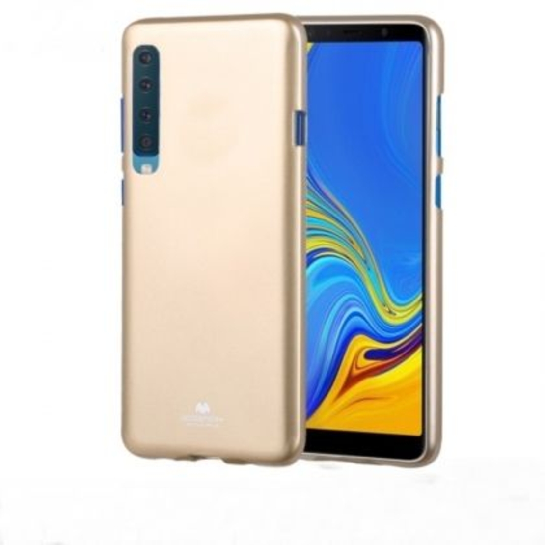 Луксозен гръб Jelly Mercury Goospery за Samsung A750 Galaxy A7 2018, Златен