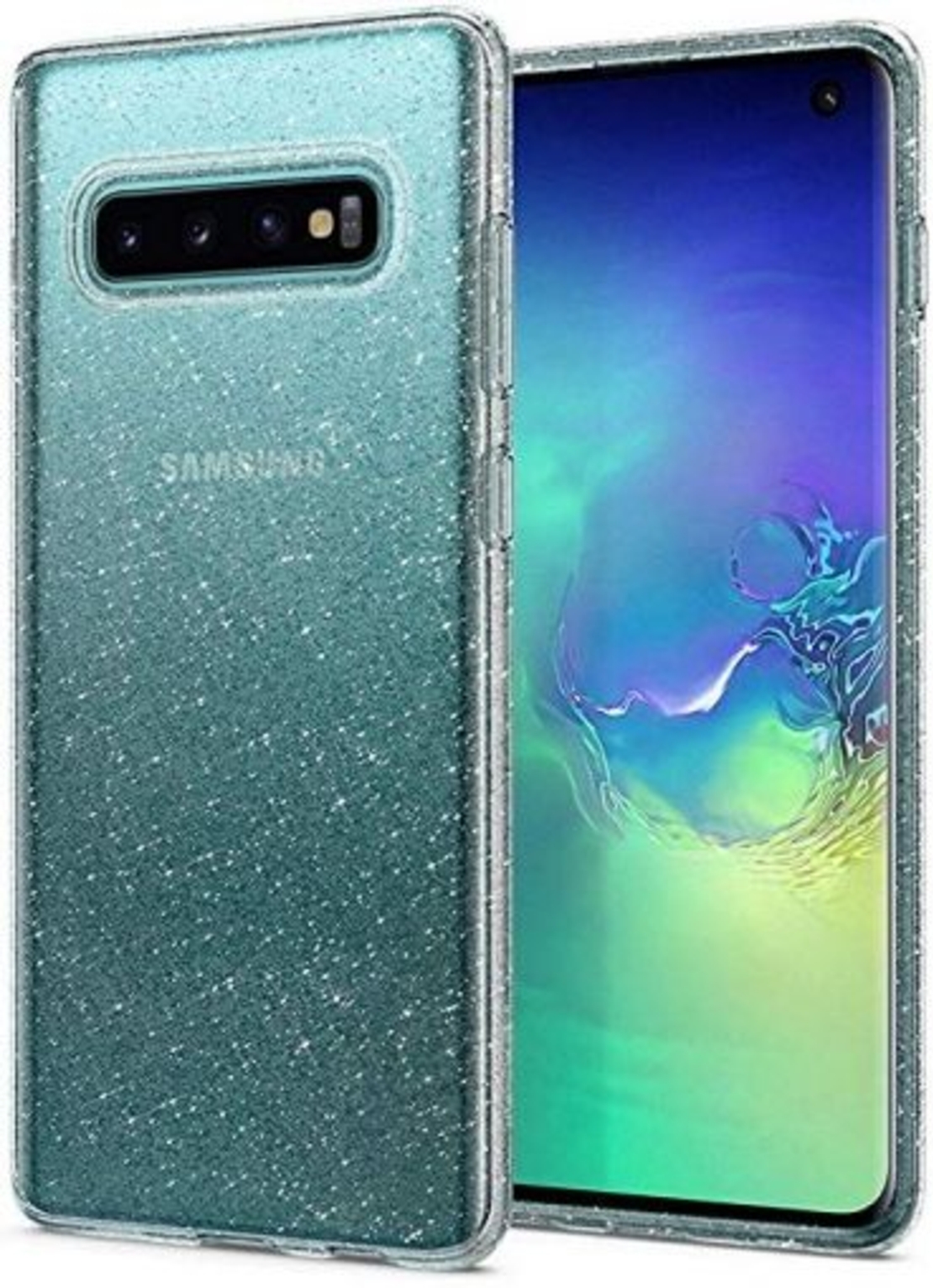 Силиконов гръб Lily Crystal Glitter за Samsung G973 Galaxy S10, Прозрачен