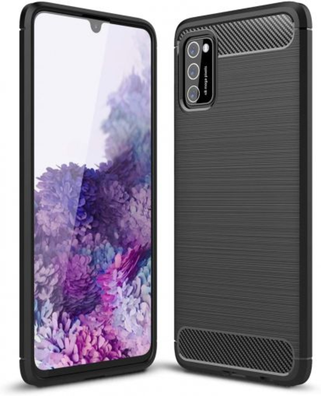 Anti Shock гръб Carbon за Samsung Galaxy A02S, Черен