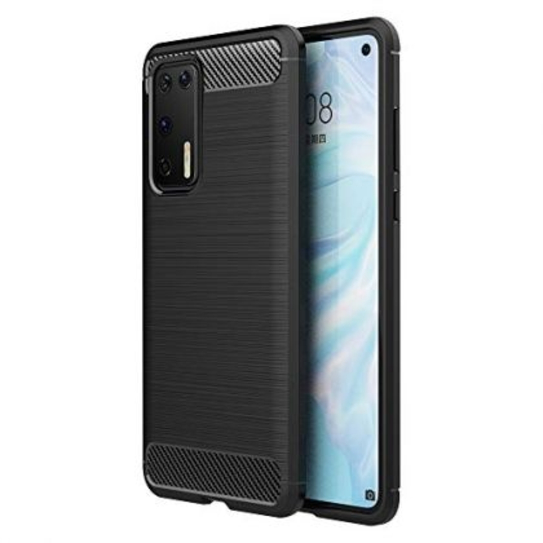 Anti Shock гръб Carbon за Huawei P40 Pro, Черен