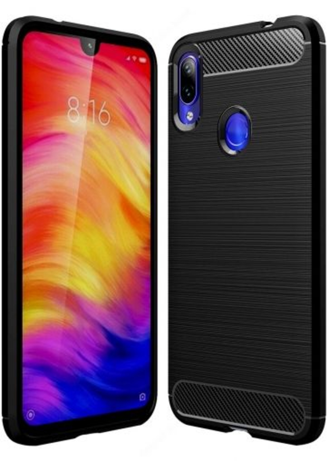 Anti Shock гръб Carbon за Xiaomi Redmi 7, Черен