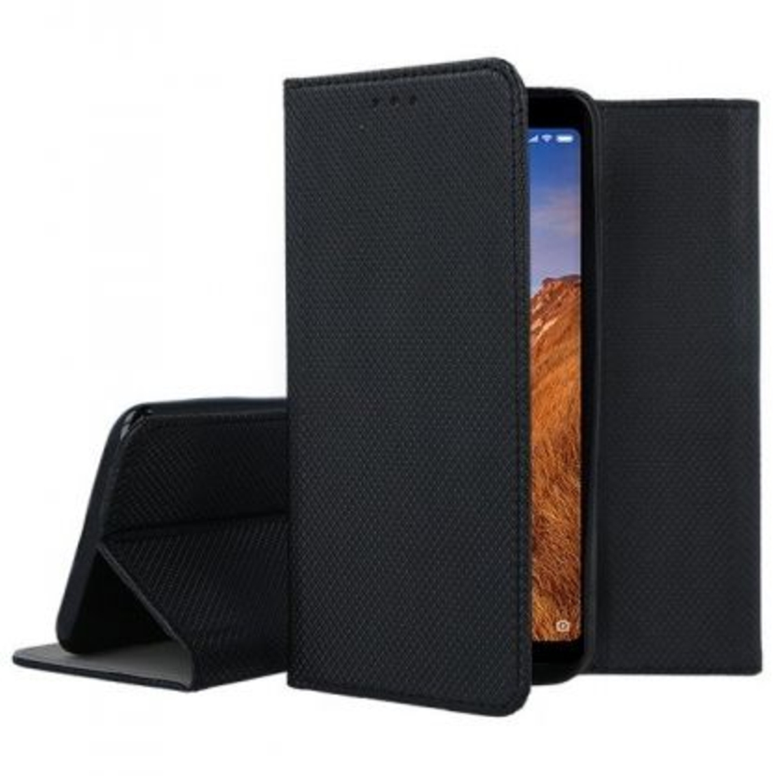 Калъф Flip Book Smart за Xiaomi Redmi 7A, Черен