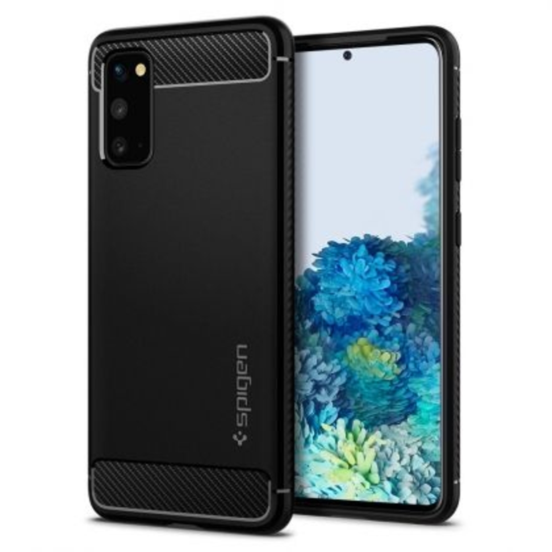 Кейс Spigen, Rugged Armor, за Samsung G980 Galaxy S20, Черен Matt