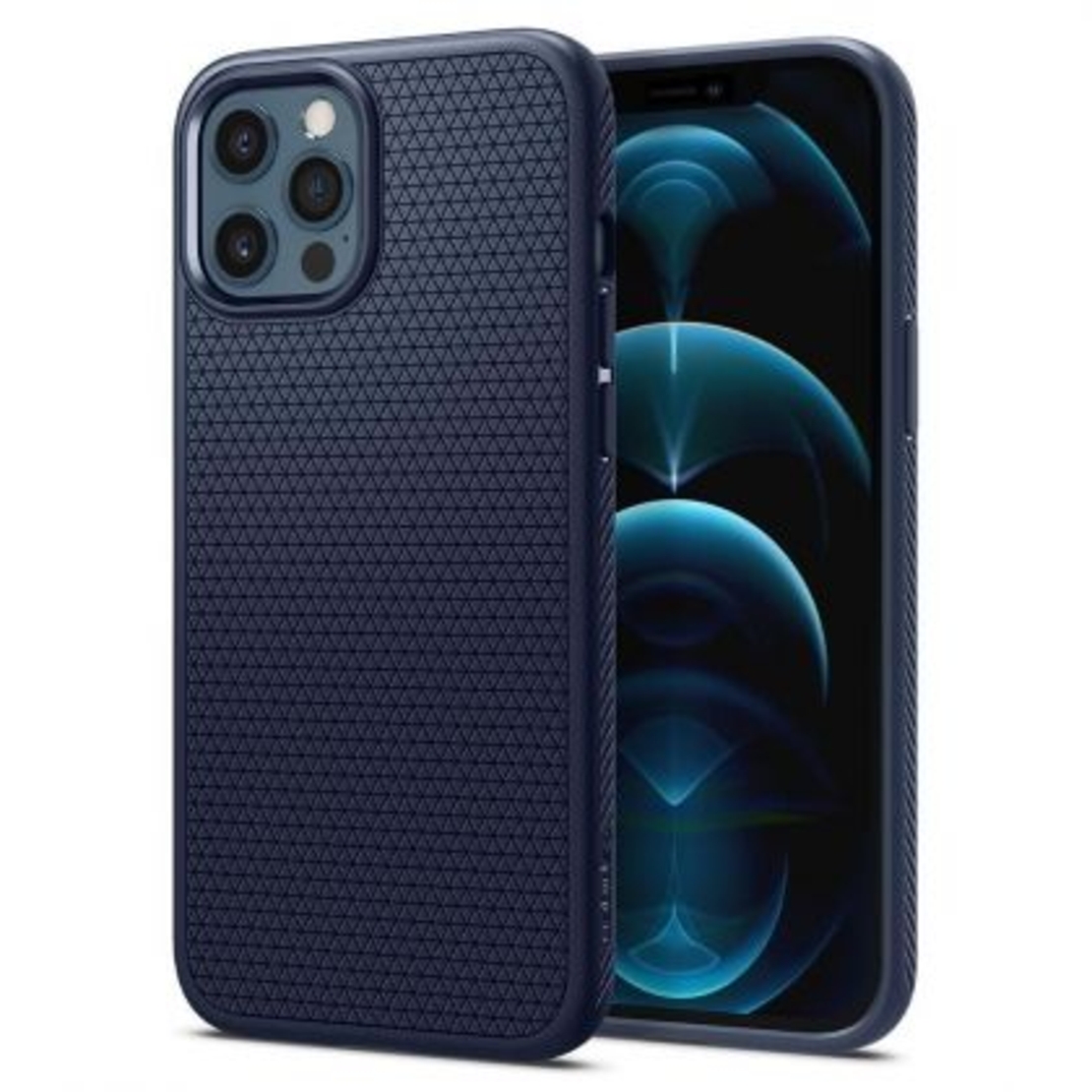 Кейс Spigen, Liquid Air, за Iphone 12 Pro Max, Син Matt