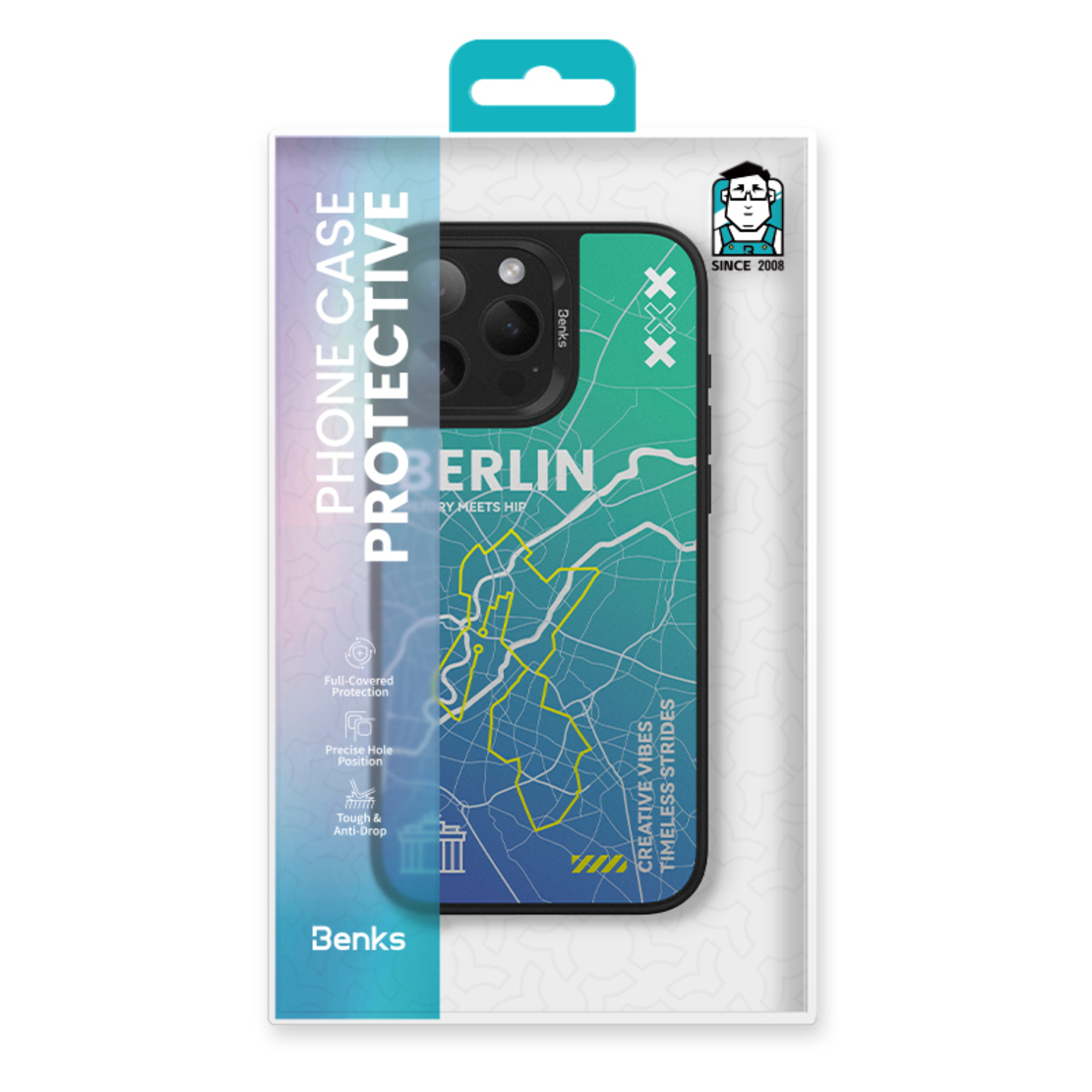 Кейс Magsafe Dynamic City Berlin за IPhone 16-Benks